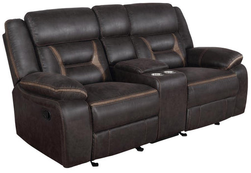 Greer - Glider Loveseat W/ Console - Simple Home Plus