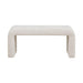 Steve - 42" Boucle Waterfall Bench - Cream - Simple Home Plus