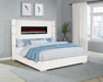 Tisdall - Upholstered Fireplace Bed - Simple Home Plus