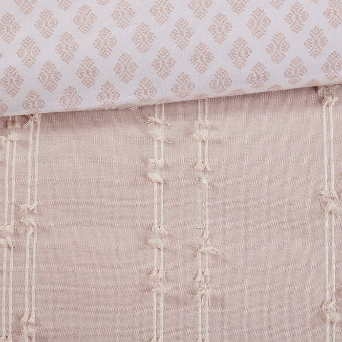 Kara - King 3 Piece Comforter Set - Blush