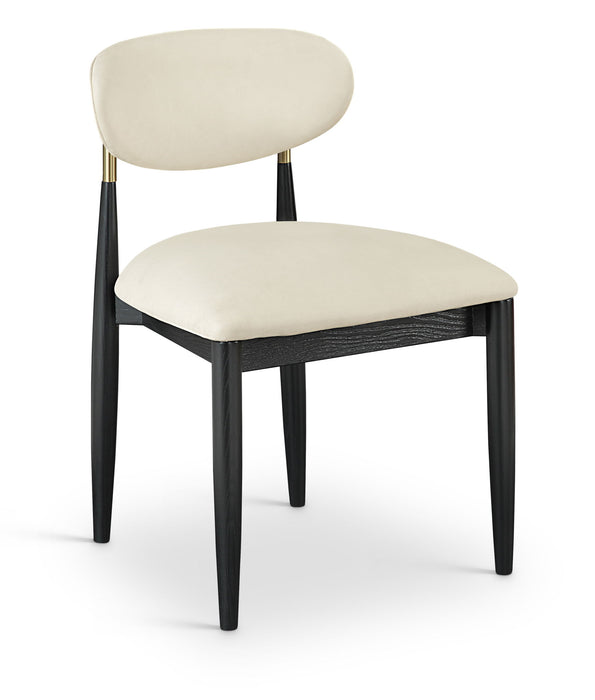 Riccio - Dining Side Chair (Set of 2) - Black And Gold Frame - Simple Home Plus