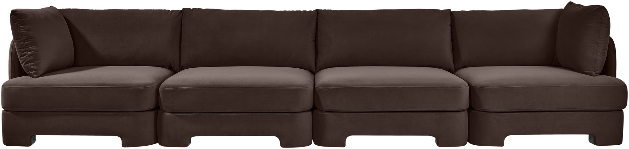 Hammond - Velvet Performance Fabric Upholstered 4 Piece Sofa - Simple Home Plus