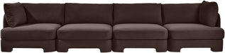 Hammond - Velvet Performance Fabric Upholstered 4 Piece Sofa - Simple Home Plus