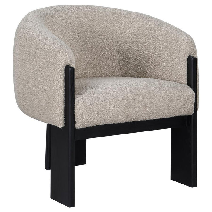 Valdez - Boucle Upholstered Barrel Back Accent Chair - Simple Home Plus