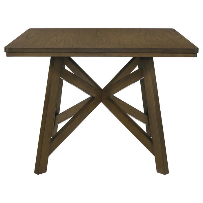 Canfield - Square Counter Height Dining Table - Brown - Simple Home Plus