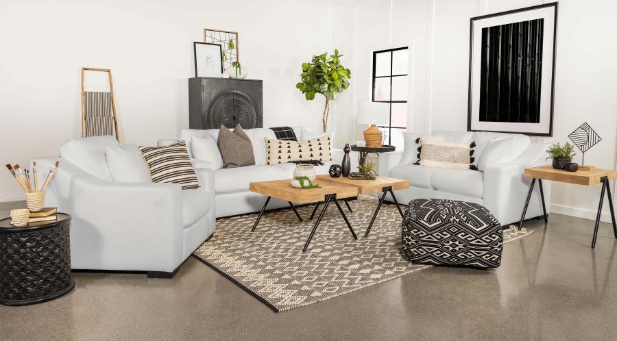 Ashlyn - Upholstered Sloped Arm Sofa Set - Simple Home Plus