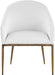 Ferro - Upholstered Dining Arm Chair With Brushed Gold Legs - Simple Home Plus