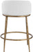 Ferro - Upholstered Counter Stool With Brushed Gold Base - Simple Home Plus