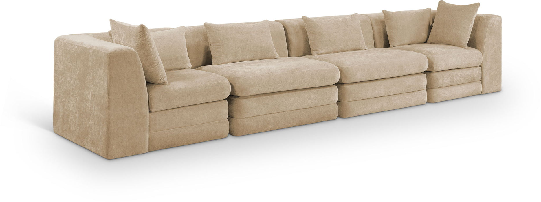 Stellar - 4 Piece Upholstered Modular Sectional - Simple Home Plus