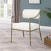 Bastille - Upholstered Dining Arm Chair (Set of 2) - Brass Frame - Simple Home Plus