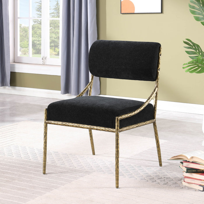 Bastille - Upholstered Dining Side Chair (Set of 2) - Brass Frame - Simple Home Plus