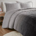 Brielle - Ombre Shaggy Long Comforter Mini Set - Gray - Simple Home Plus
