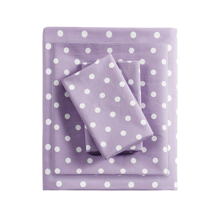 Polka Dot - Queen Sheet Set - Purple - Simple Home Plus