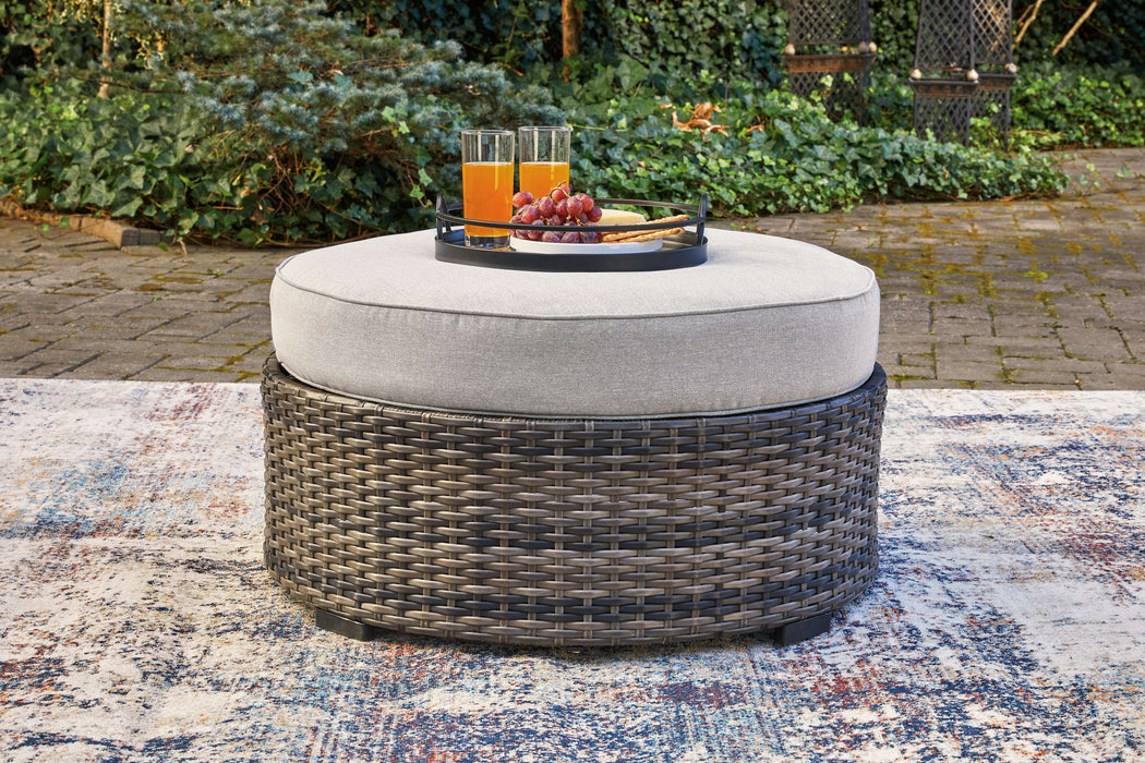 Harbor Court - Gray - Ottoman with Cushion - Simple Home Plus