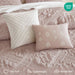 Mona - Full/Queen 5 Piece Sculpted Comforter Set - Pink - Simple Home Plus