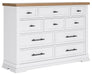 Ashbryn - White / Natural - Dresser - Simple Home Plus