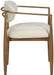 Riccio - Fabric Dining Arm Chair (Set of 2) - Walnut Frame - Simple Home Plus