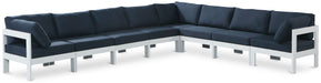 Nizuc - Outdoor Patio 8 Piece Modular Sectional With White Frame - Simple Home Plus