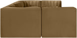 Rummi - Velvet Performance Fabric Upholstered 7 Piece Modular Sectional (With 2 Corner Chairs) - Simple Home Plus