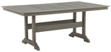 Visola - Gray - RECT Dining Table w/Umb OPT - Simple Home Plus