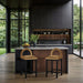 Conrad - Velvet Counter Stool With Black Legs - Simple Home Plus