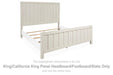Shaybrock - King/California King Panel Headboard/Footboard/Slats - Antique White - Simple Home Plus