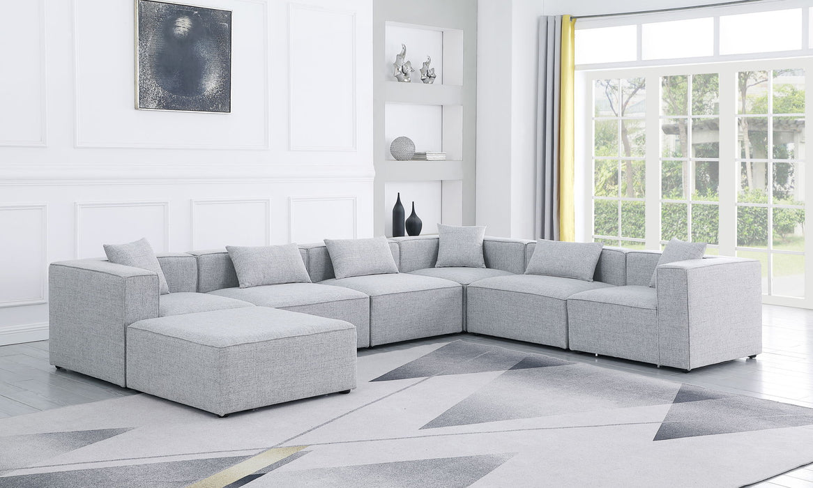 Cube - Linen 7 Piece Modular Sectional - Simple Home Plus