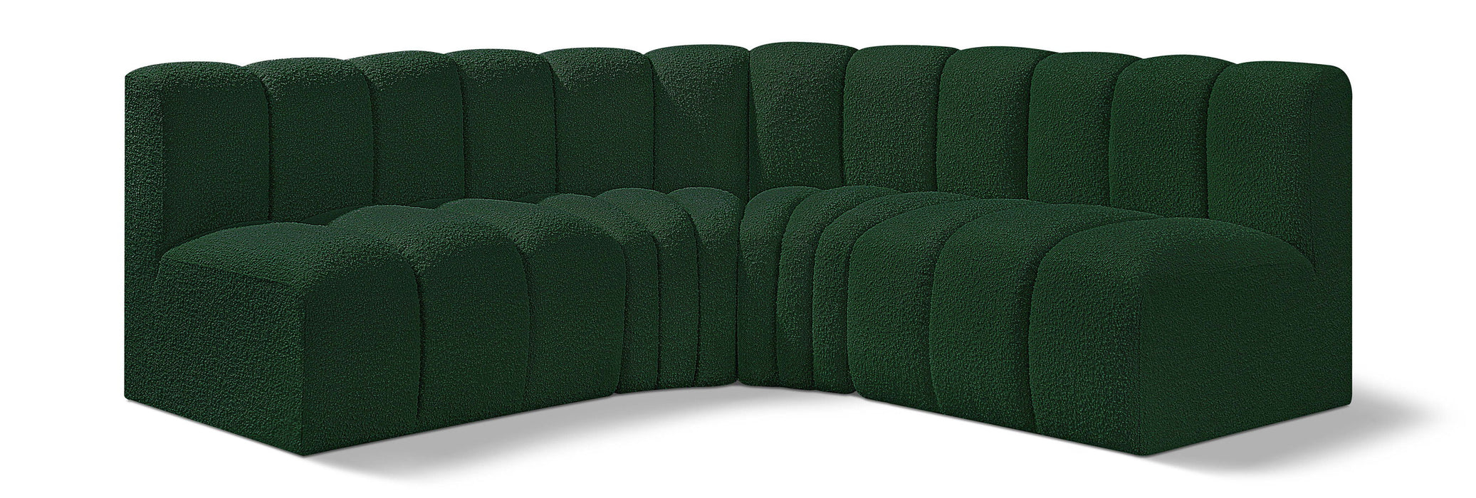 Arc - Boucle Fabric 4 Piece Corner Modular Sofa - Simple Home Plus
