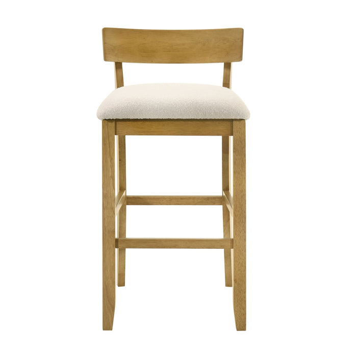 Merie - Modern Transitional Wood Bar Height Kitchen Bar Stool - Simple Home Plus
