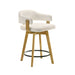 Callah - Contemporary Natural Wood Counter Height Kitchen Bar Stool - Simple Home Plus