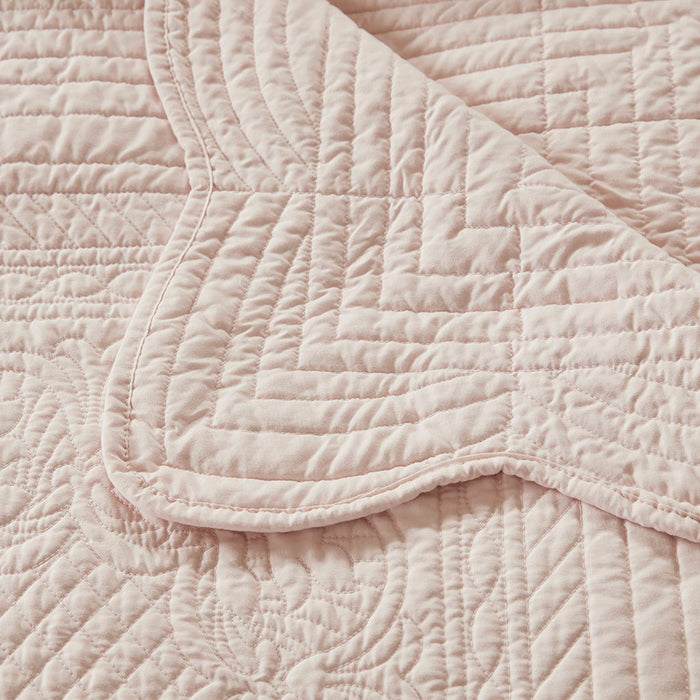 Tuscany - Oversized Quilted Throw - Blush - Simple Home Plus