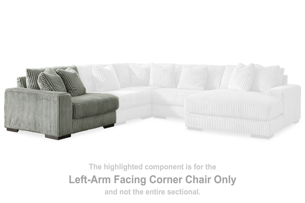 Lindyn - LAF Corner Chair - Fog - Simple Home Plus