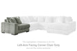 Lindyn - LAF Corner Chair - Fog - Simple Home Plus