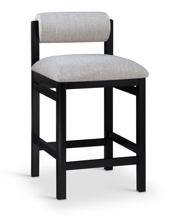 Roundhill - Fabric Counter Stool - Black Frame - Simple Home Plus