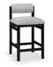 Roundhill - Fabric Counter Stool - Black Frame - Simple Home Plus