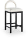 Conrad - Linen Counter Stool With Black Legs - Simple Home Plus