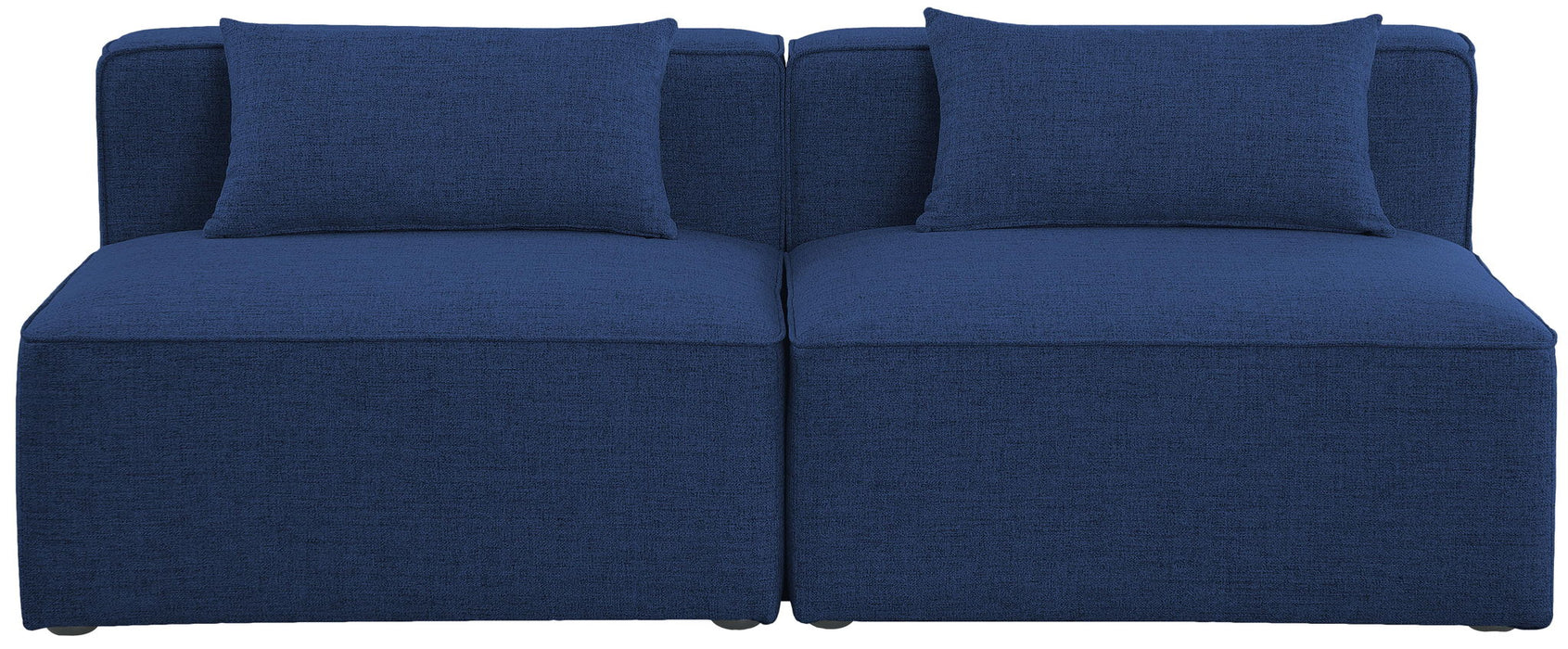 Cube - Linen Modular 2 Seat Armless Sofa - Simple Home Plus
