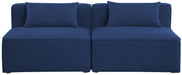 Cube - Linen Modular 2 Seat Armless Sofa - Simple Home Plus