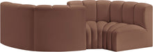 Arc - Faux Leather 4 Piece Curved Modular Sofa - Simple Home Plus