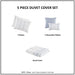 Morgan - 5 Piece Cotton Jaquard Duvet Set - White / Blue - Simple Home Plus
