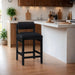 Roundhill - Faux Leather Counter Stool - Black Frame - Simple Home Plus