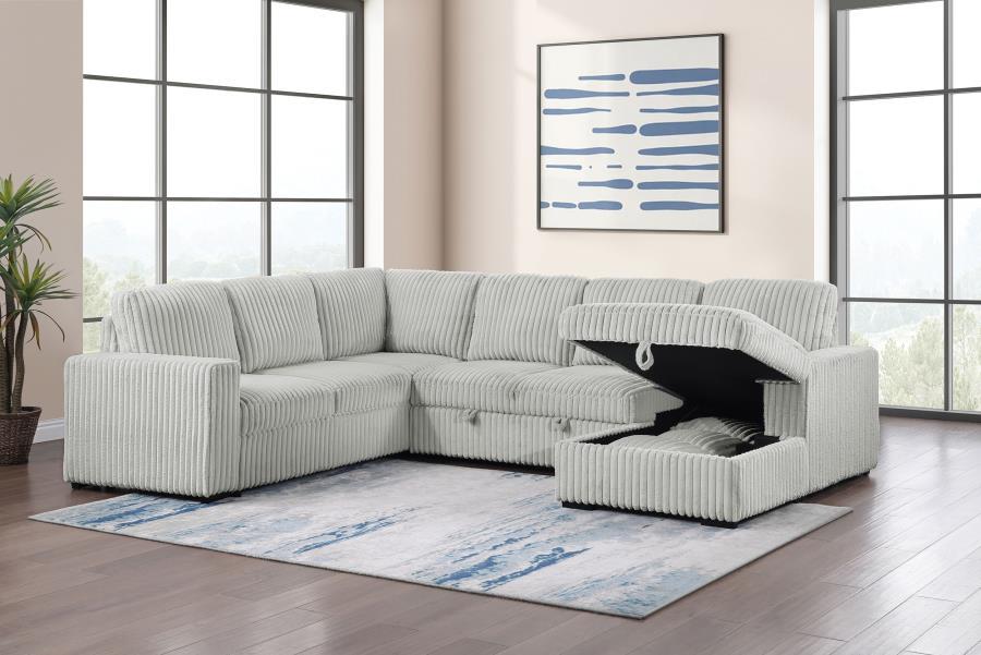 Devonshire - Sleeper Sectional Sofa Storage Chaise - Simple Home Plus