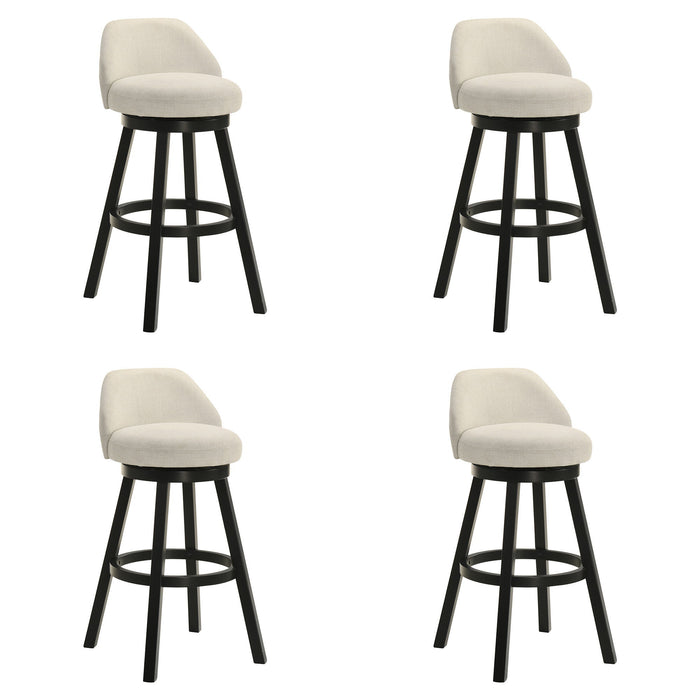 Erika - Modern Transitional Swivel Wood Bar Height Kitchen Bar Stool - Simple Home Plus