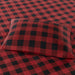 Flannel - Queen Sheet Set - Red / Black Buffalo Check - Simple Home Plus