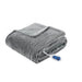 Heated Plush - Throw - Gray - Simple Home Plus