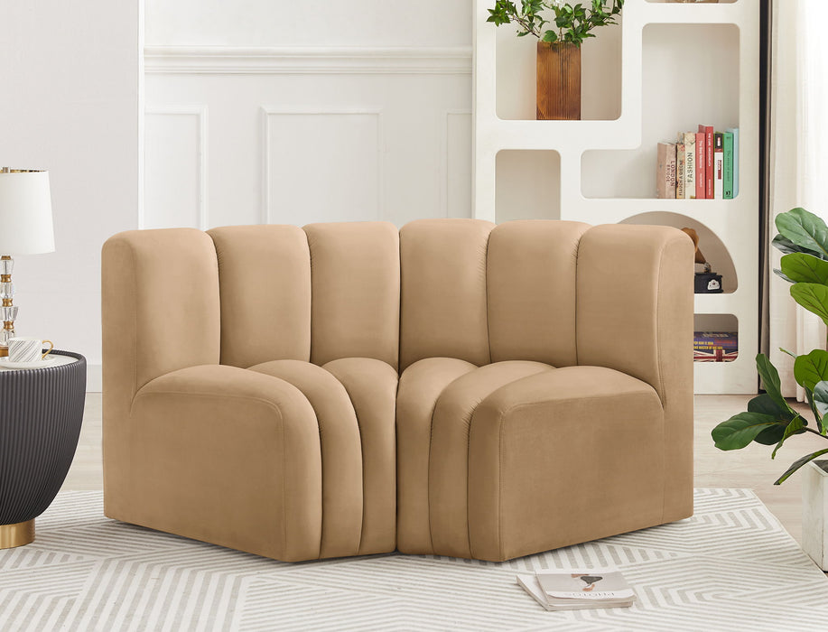 Arc - Velvet 2 Piece Modular Sofa - Simple Home Plus