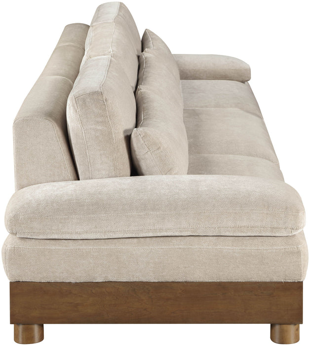 Turin - Chenille Fabric Upholstered Modular Sectional - Taupe - Simple Home Plus