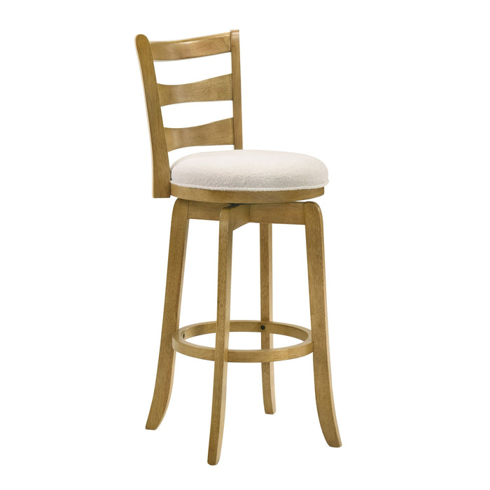 Melindra - Modern Farmhouse Swivel Wood Bar Height Kitchen Bar Stool - Simple Home Plus