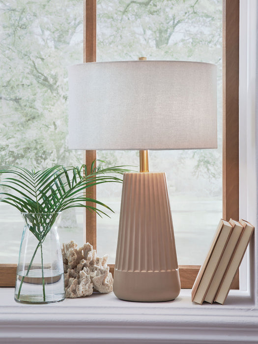 Dellner - Ceramic Table Lamp - Mocha - Simple Home Plus