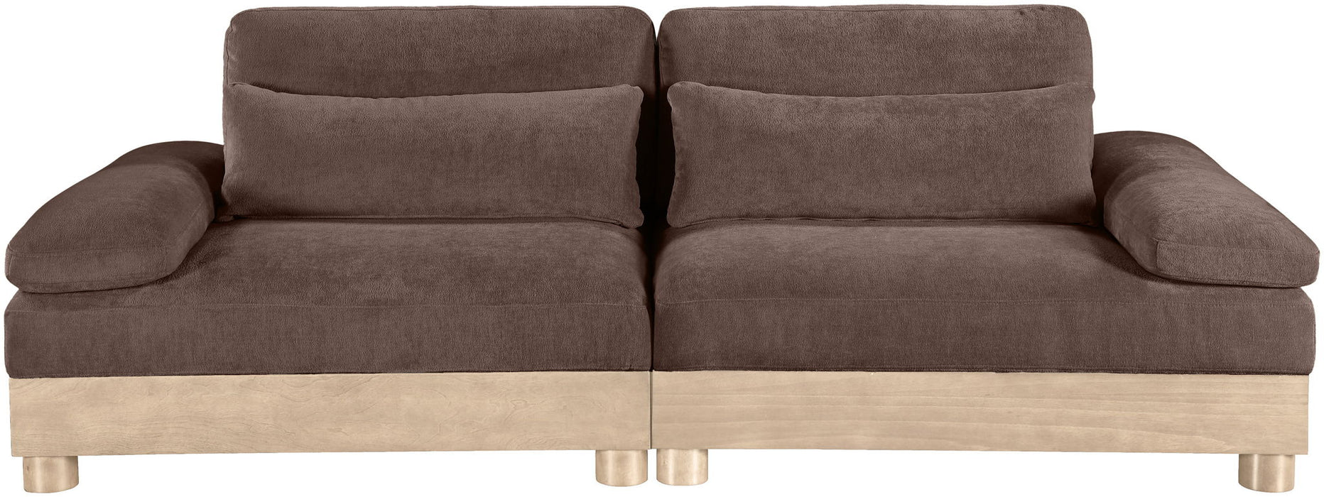 Turin - Chenille Fabric Upholstered Modular Sectional - Brown - Simple Home Plus